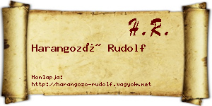 Harangozó Rudolf névjegykártya